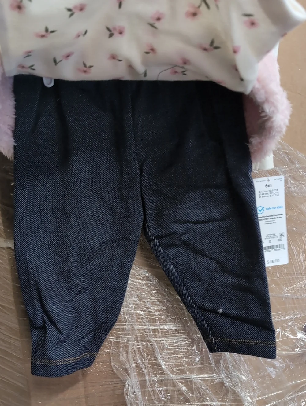 Carter's Just One Baby Girls Faux Shearling Vest With Jeggins